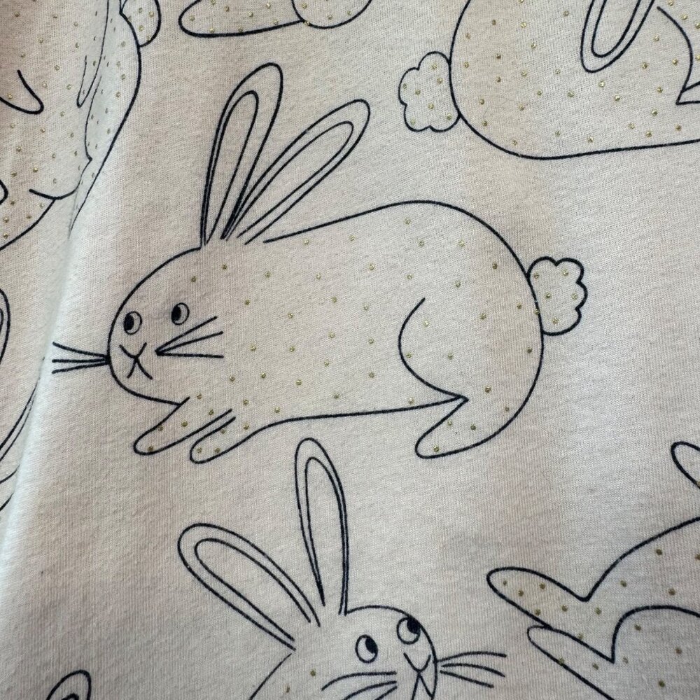 SEED HERITAGE Bunny Rabbits Nightgown Girls 4 4T Pink Gold Girl Nightie Bunnies - Picture 4 of 7